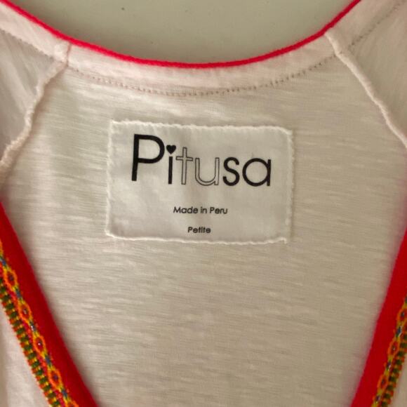 Pitusa Swim Coverup Maxi Dress Womens Size Small Inca Abaya Orange Pima Cotton - Picture 4 of 10